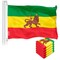Ethiopia Lion Ethiopian Flag 3x5 Ft 5-Pack 150D Printed Polyester By G128